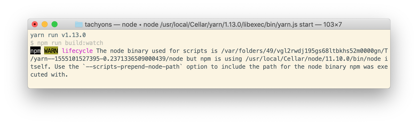 Prepend Node Path Error